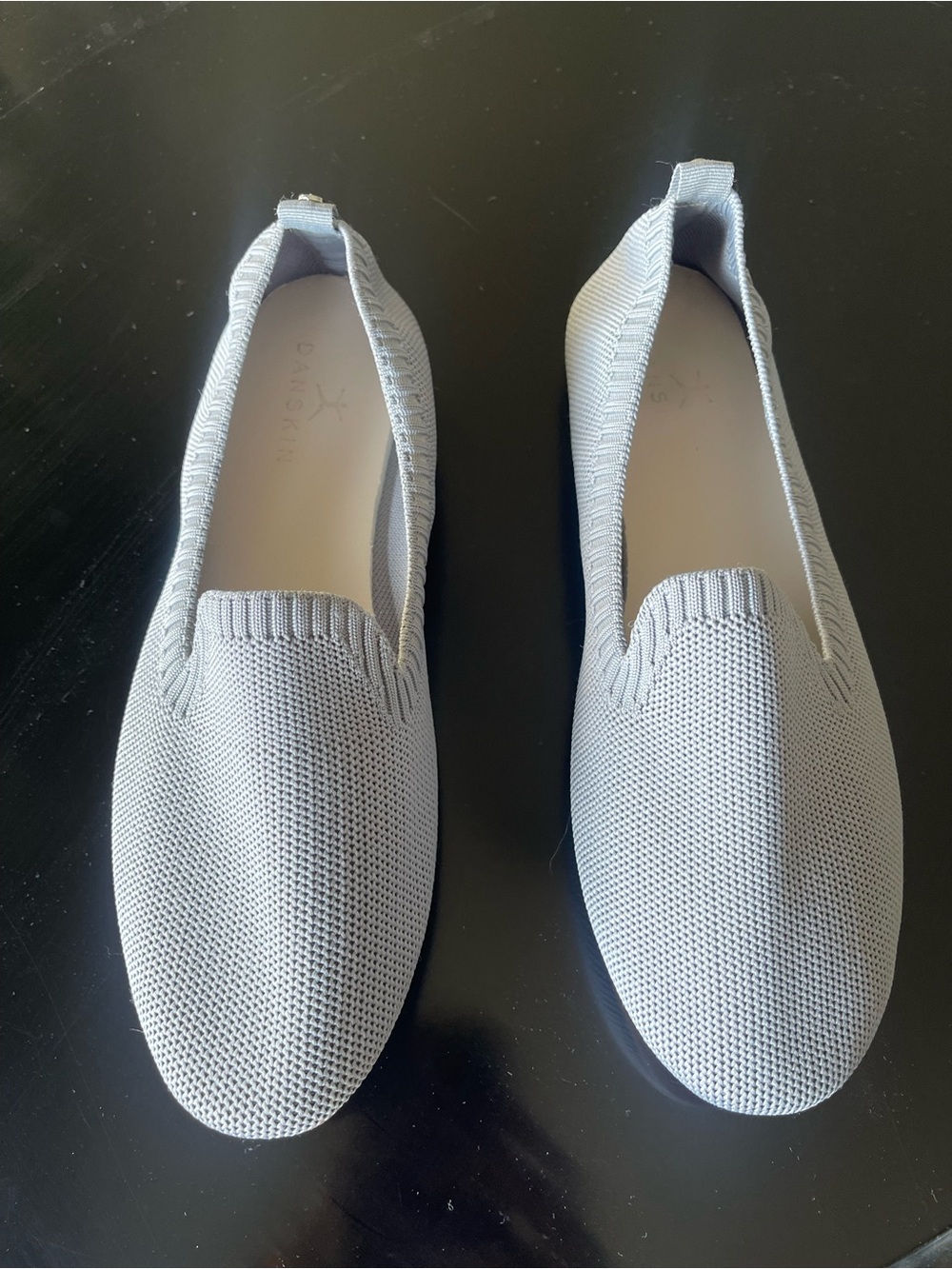 Danskin Knit Slip-On Flats in “Dream Gray”